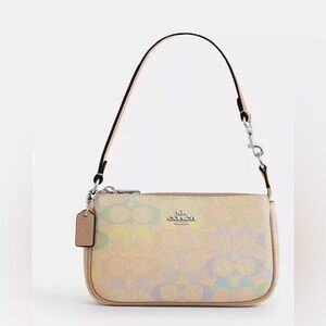 NWT Coach Nolita 19 pouchette bag handbag in rainbow signature